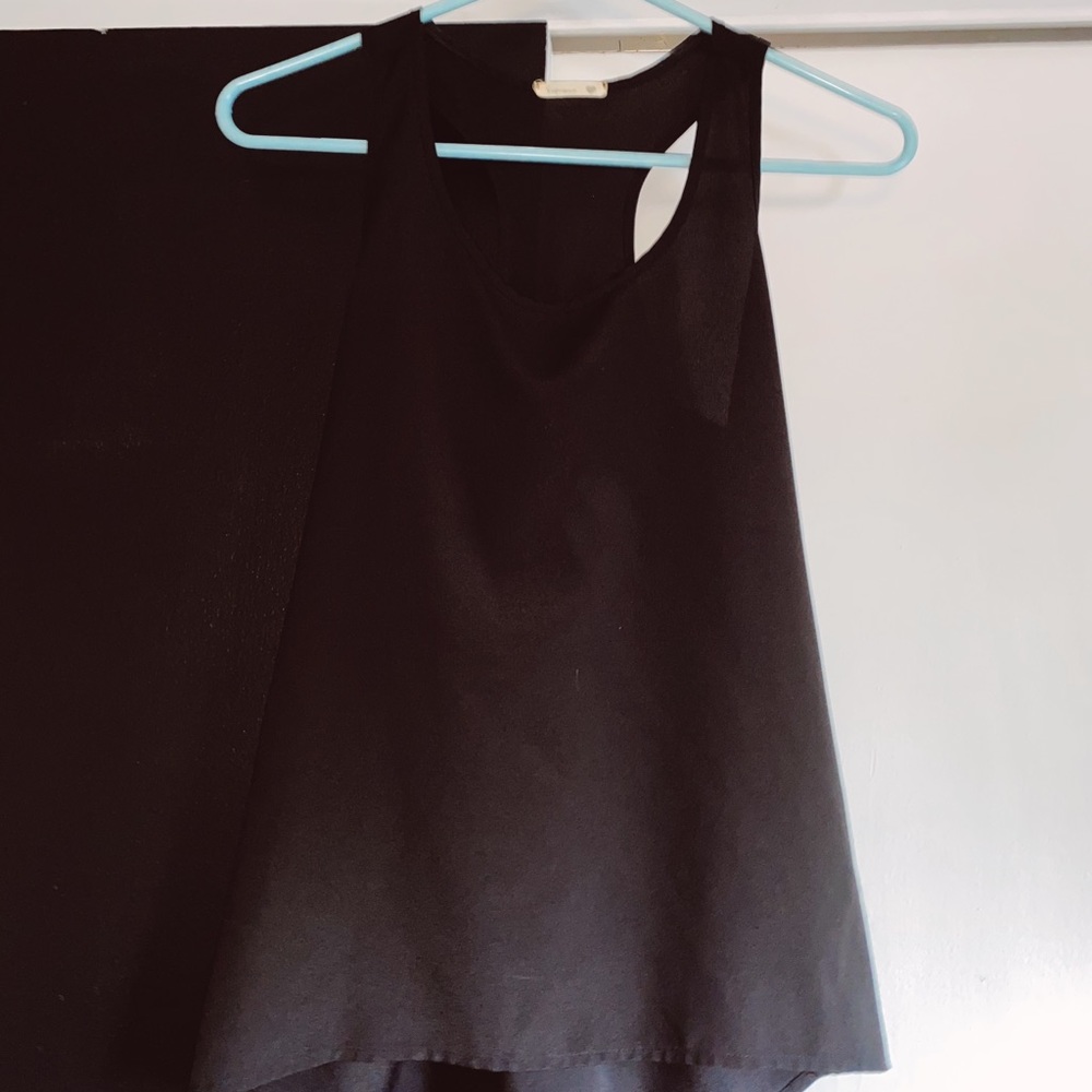 black satin feel tank
